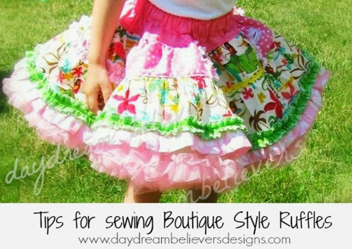Tips for sewing boutique style ruffles from Daydream Believers Tips for sewing boutique style ruffles from Daydream Believers