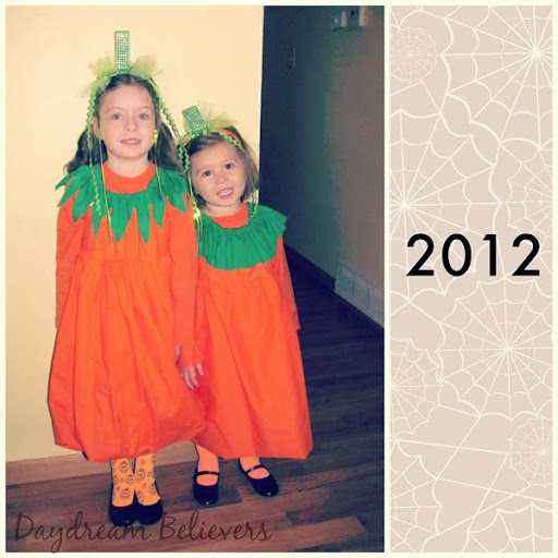Halloween Handmade Girl Pumpkin Costume with Glitter Headband Halloween Handmade Girl Pumpkin Costume with Glitter Headband