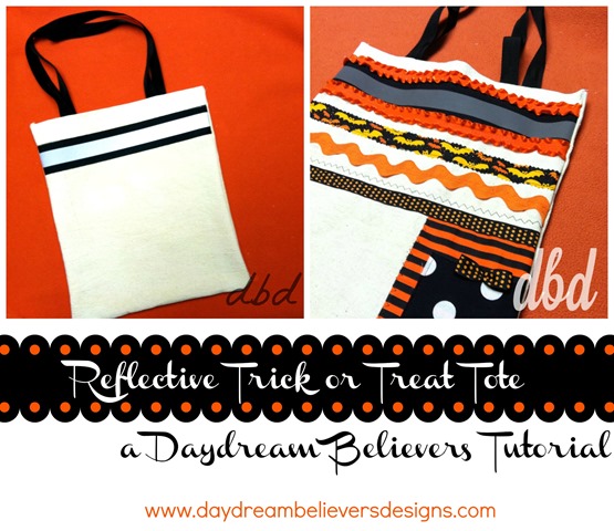 Free Tutorial How to make a reflective trick or treat tote DIY instructions by daydream believers Free Tutorial How to make a reflective trick or treat tote DIY instructions by daydream believers